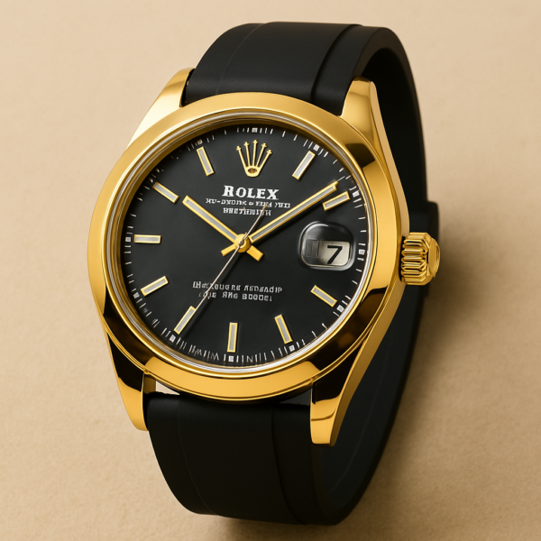 Montre Rolex Oyster – Édition Élégance Or & Noir