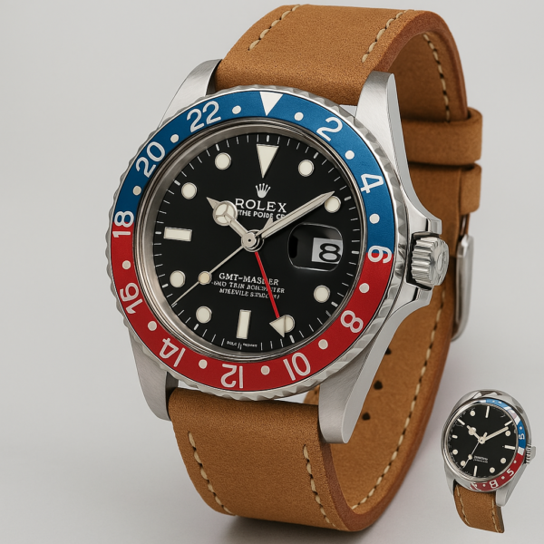 Montre Rolex GMT-Master – Édition Pepsi & Cuir Vintage