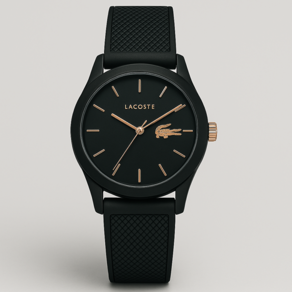 Montre Lacoste Homme – Édition Noir Mat & Détail Or Rose